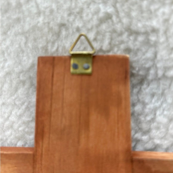 Wooden Cross with whimsical colorful animals tree butterfly sun 10" - Picture 10 of 12